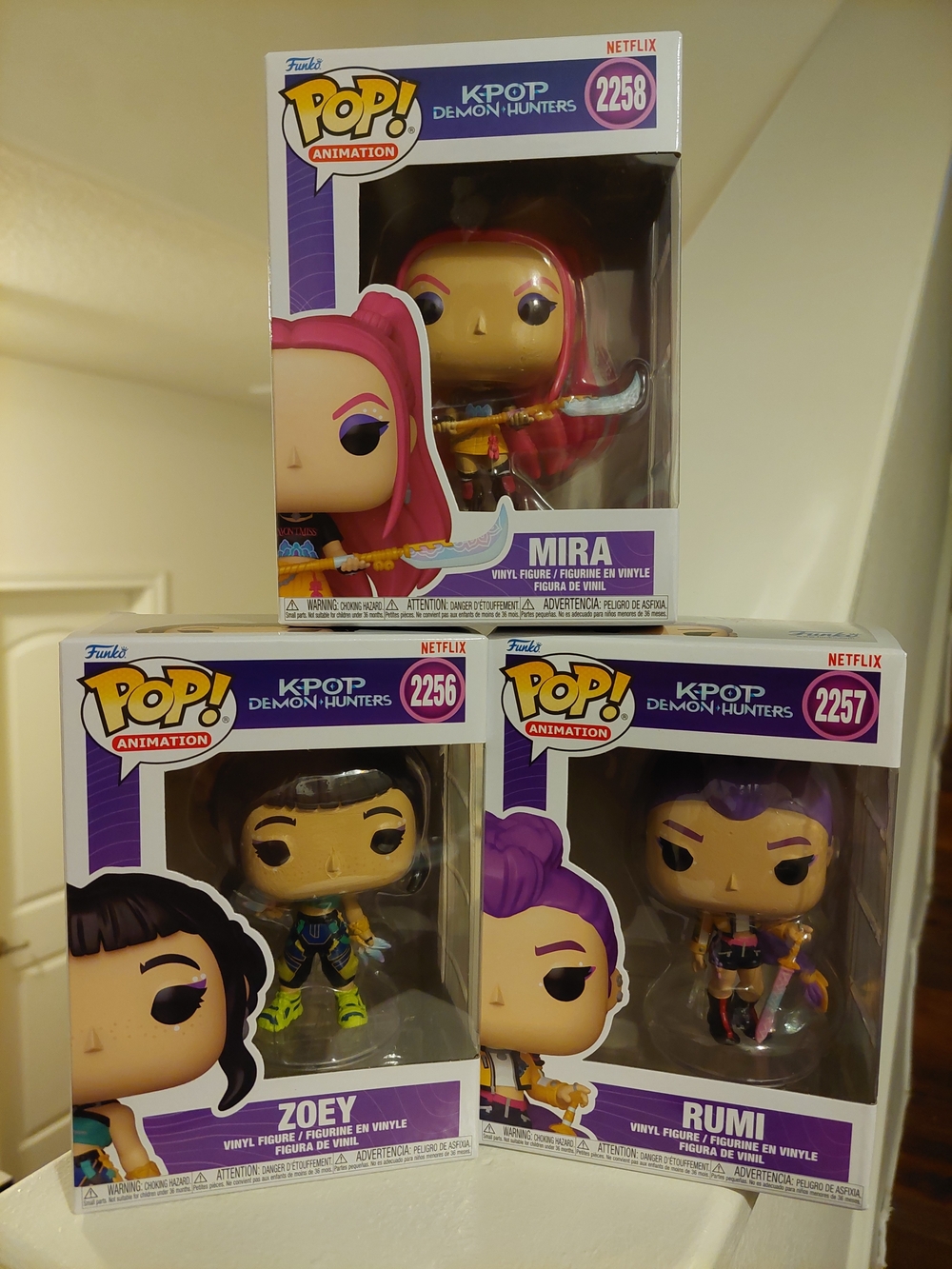 FUNKO POP! KPOP Demon Hunters  Rumi, Mira & Zoey (Set of 3) 2256, 2257 & 2258